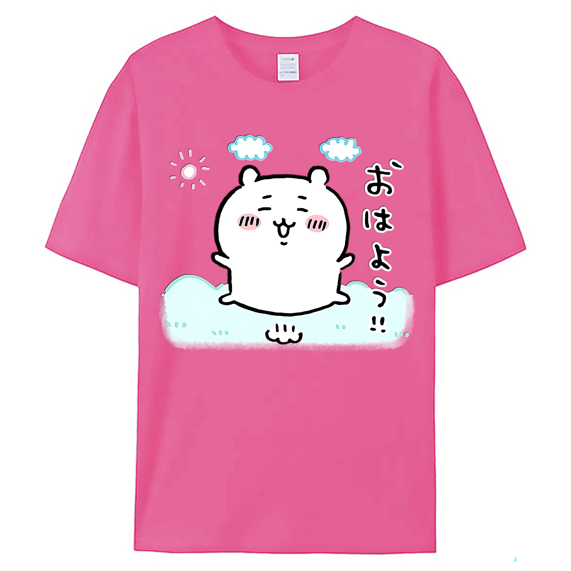 （画像用） ちいかわ ちいかわ Chii-kawa chiikawa レディースカジュアルプリントTシャツ（綿100％）